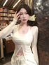 MATINEE Halter Neck Long Sleeves Slits Tops